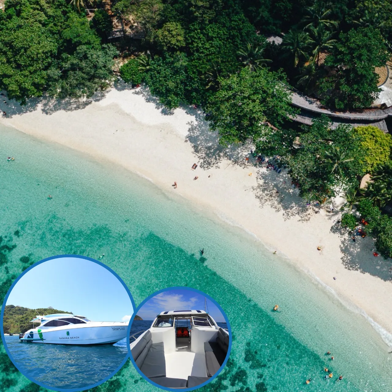 ทัวร์ครึ่งวัน เกาะเฮ ฝั่งหาด Banana Beach เรือ Speed Boat ทัวร์ภูเก็ต