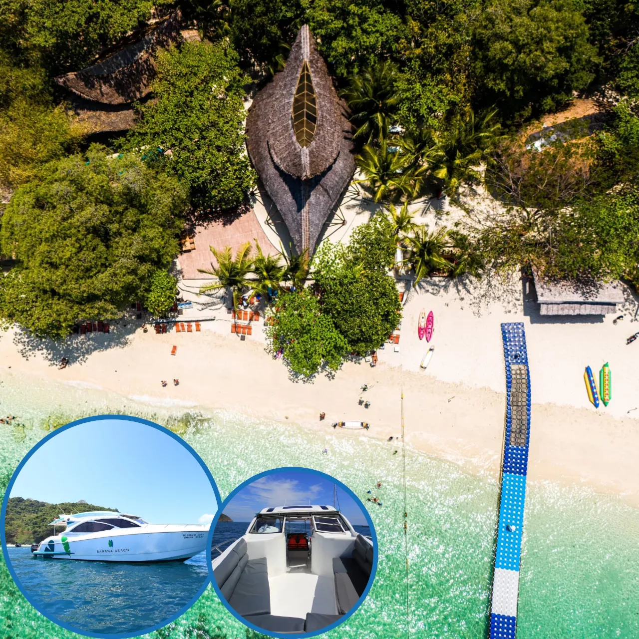 ทัวร์ครึ่งวัน เกาะเฮ ฝั่งหาด Banana Beach สปีดโบ๊ท