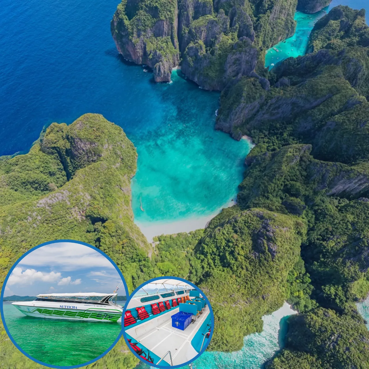 ทัวร์เกาะไม้ท่อน เกาะพีพี อ่าวมาหยา เกาะไข่แมว เรือSpeed Boat